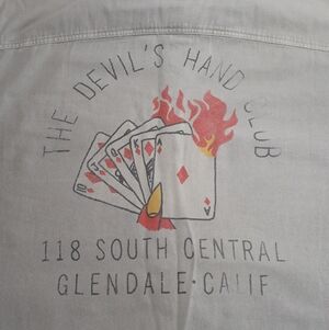 Pull&Bear Men's Shirt Green Poker Graphic Long Sleeve Button-Down Size EU Large